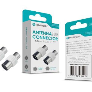 Conector de Antena NOVOTECK L-003 – Adaptadores M/M e F/F Inclusos, Instalação Fácil, Conexão de Alta Qualidade