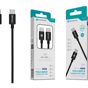 Cabo Type-C PD 3.0 Quick Charge – 66W, 1000mm, Sincronização Rápida S-059